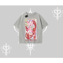 Oversize Tshirt Madness Unleashed Anime Girl Baskılı