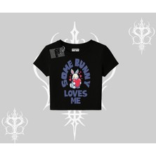 Babby Tee Tshirt Sevimli Tavşan Some Bunny Loves Me Baskılı