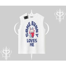 Kolsuz Tshirt Sevimli Tavşan Some Bunny Loves Me Baskılı
