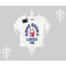 Babby Tee Tshirt Sevimli Tavşan Some Bunny Loves Me Baskılı
