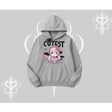 Kapşonlu Sweatshirt Cute Anime Gamer Girl Baskılı