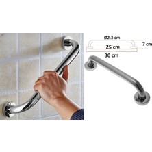 Almital Mobilya Aksesuarlari 25 cm. Paslanmaz Tutunma Barı, Tutamağı  Wc, Banyo, Duş, Klozet, Küvet Yanı Kullanım için .