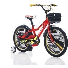 Feyza Design Çocuk Bisikleti 16 Jant 25 cm Siyah Kırmızı Beyaz Erkek 4-6 Yaş