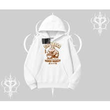 Kapşonlu Sweatshirt Cute Capybara Enjoying Ramen Noodles Artwork