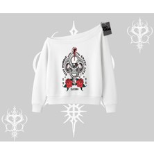 Kayık Yaka Sweatshirt Stay Humble Work Hard Enjoy Life