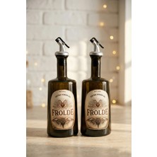 Home 2'li Amber 500 ml Cam Ayçiçek Yağı Zeytinyağı Şişesi Yağdanlık