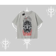 Oversize Tshirt Crowned Lion Rock Authority Myth