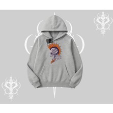 Kapşonlu Sweatshirt Burning Skull Rebel Street Anthem