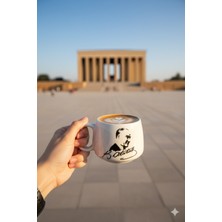 Atatürk Temalı -1 El Yapımı Double Kupa, Seramik Kupa, Mug, Kupa, Handmade