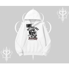 Kapşonlu Sweatshirt Rhythms Riot Vintage Rockabilly Skull Street Aesthetic
