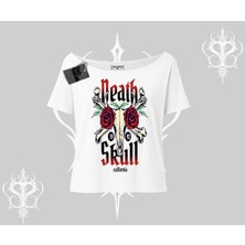 Kayık Yaka Tshirt Skull & Roses Vintage West Coast Rebellion