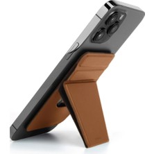 Sidens Store Uniq Lyft Manyetik Kartlıklı Standlı Kılıf - Kahverengi