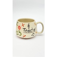 Öğretmenler Günü “özel” El Yapımı Yuvarlak Seramik Kupa, Seramik Kupa,nescafe Kupası