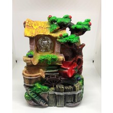 Lebron Dekoratif Işıklı ve Değirmenli Masaüstü Su Şelalesi