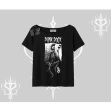 Kayık Yaka Tshirt Punk Rock Chaos Skeleton Riot