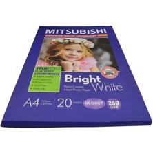 Mitsubishi Fotoğraf Kağıdı 260 Gr A4 Inkjet Kağıt Parlak