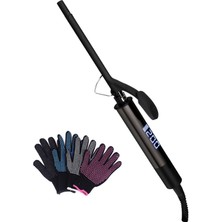 Feyza Design 9mm Kıvırcık Saç Maşası Afro Dalga Klipsli ve Uzun Başlık Hediyeli