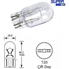 LTG Nova Super Light T20 Dipsiz Halojen Park Ampulü Çift Duy 1 Adet
