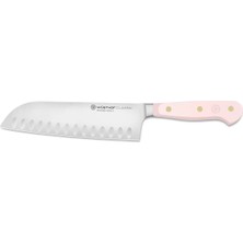 Wüsthof Classic Dövme Çelik Santoku Oluklu Şef Bıçağı Pembe 18 cm 1061700416