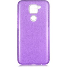 Egstech Xiaomi Redmi Note 9 Kılıf Simli Parlak Sert Tpu+Pc Dayanıklı Kılıf