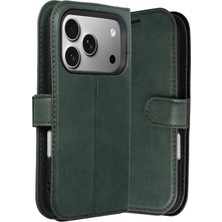 MMP Shop Iphone 17 Pro Uyumlu Kamera Korumalı Kapaklı Standlı Kartlıklı Deri Kılıf