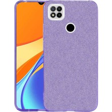 Egstech Xiaomi Redmi 9c Kılıf Simli Parlak Sert Tpu+Pc Dayanıklı Kılıf