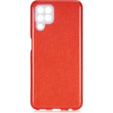 Egstech Samsung Galaxy M22 / Galaxy A22 Kılıf Simli Parlak Sert Tpu+Pc Dayanıklı Kılıf