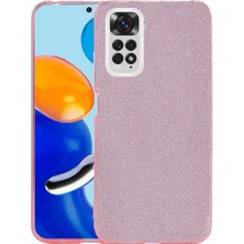 Egstech Xiaomi Redmi Note 11S Global Kılıf Simli Parlak Sert Tpu+Pc Dayanıklı Kılıf