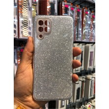 Egstech Galaxy A22 / Galaxy M22 Uyumlu Kılıf Simli Parlak Sert Tpu+Pc Dayanıklı Kılıf