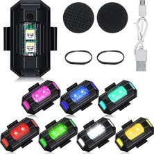 LTG Nova Mini LED Flash 7 Renk Rgb USB Şarjlı Araba Motosiklet Bisiklet Drone Uyumlu