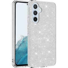 Egstech Samsung Galaxy A14 Kılıf Simli Parlak Sert Tpu+Pc Dayanıklı Kılıf