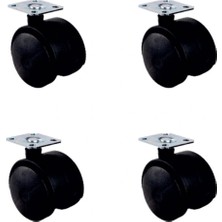 Marsilyan Küçük Plastik Tablalı Teker - 40 mm  HKS101 - 4 Adet