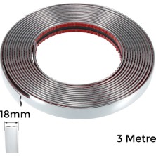 LTG Nova Yapışkanlı Nikelaj Şerit Bant Çıta 18MM 3 Metre Krom