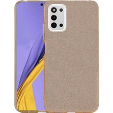 Egstech Samsung Galaxy A03S Kılıf Simli Parlak Sert Tpu+Pc Dayanıklı Kılıf