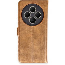 MMP Shop Xiaomi Redmi 14C Uyumlu Kamera Korumalı Kapaklı Standlı Kartlıklı Deri Kılıf