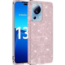 Egstech Xiaomi Mi 13 Lite Kılıf Simli Parlak Sert Tpu+Pc Dayanıklı Kılıf