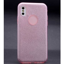 Egstech Apple iPhone x Kılıf Simli Parlak Sert Tpu+Pc Dayanıklı Kılıf