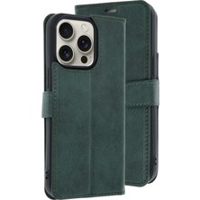 MMP Shop Iphone 14 Pro Uyumlu Kamera Korumalı Kapaklı Standlı Kartlıklı Deri Kılıf