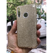 Egstech Huawei P40 Lite E Kılıf Simli Parlak Sert Tpu+Pc Dayanıklı Kılıf