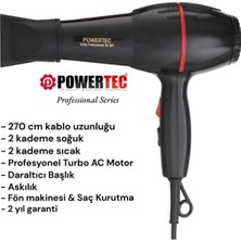 Feyza Design Güçlü ve Şık Profesyonel Saç Kurutma ve Fön Makinesi, Siyah Renk