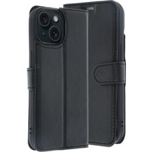 MMP Shop Iphone 15 Uyumlu Kamera Korumalı Kapaklı Standlı Kartlıklı Deri Kılıf