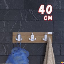 Modilayn Arı 9 Kancalı Banyo Askısı 3'lü Set 36,4x9,6cm Şık Tasarım Ekstra Düzen ve Yer Tasarrufu