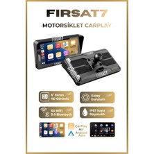 Motosiklet Scooter Carplay 6inç 4K Görüntü Android Apple USB Lastik Basınç Göstergesi Motocarplay