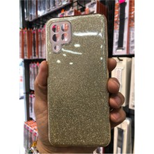 Egstech Samsung Galaxy M22 / Galaxy A22 Kılıf Simli Parlak Sert Tpu+Pc Dayanıklı Kılıf