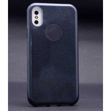 Egstech Apple iPhone x Kılıf Simli Parlak Sert Tpu+Pc Dayanıklı Kılıf