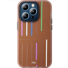 Sidens Store HDD iPhone 14 Pro Max Kılıf Roma Kapak- Kahverengi