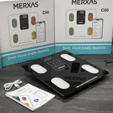 Feyza Design C66 Şarjlı Akıllı Bluetooth Vücut Yağ Ölçekli Banyo Baskülü