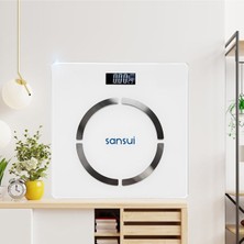 Feyza Design Dijital Vücut Ölçüm Cihazı Şık Beyaz Tasarım ile Hassas Ölçüm Özelliği