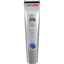 Feyza Design Turbomac LCD Profesyonel Lithium Metalik Gri Saç Kesme Makinesi TMC-922