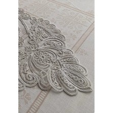 Lavanderi Fransız Dantelli Tek Parça Runner, Masa&sehpa Örtüsü, Çeyizlik Runner